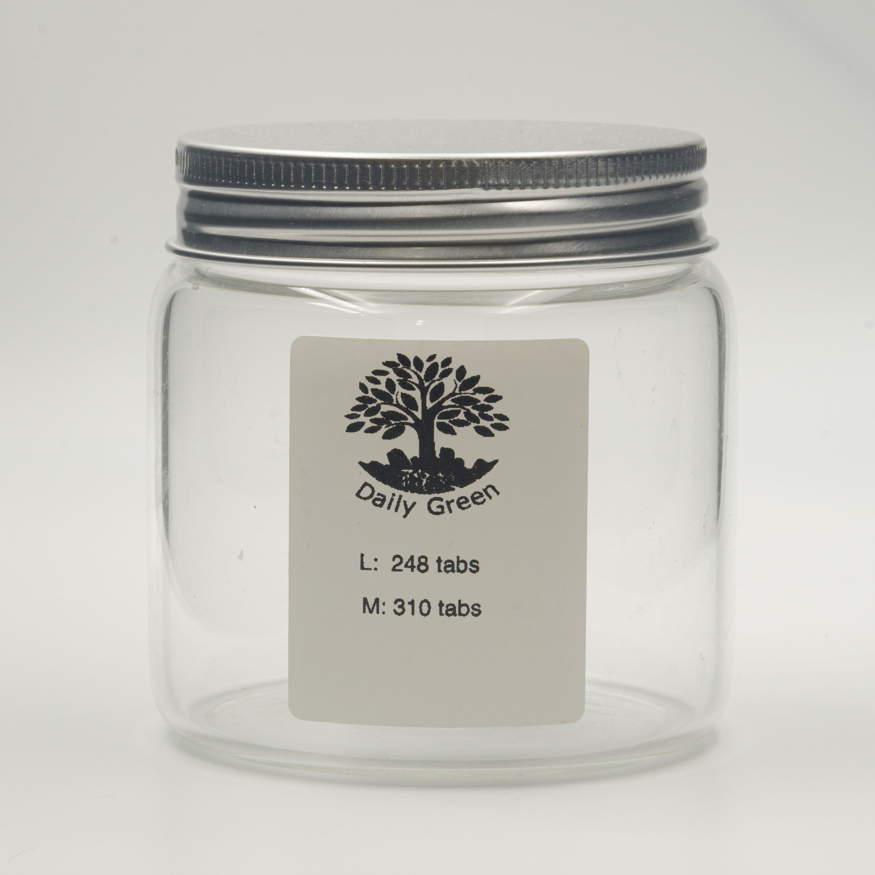 DG-033 Pot en verre 248 comprimés de dentifrice/bain de bouche