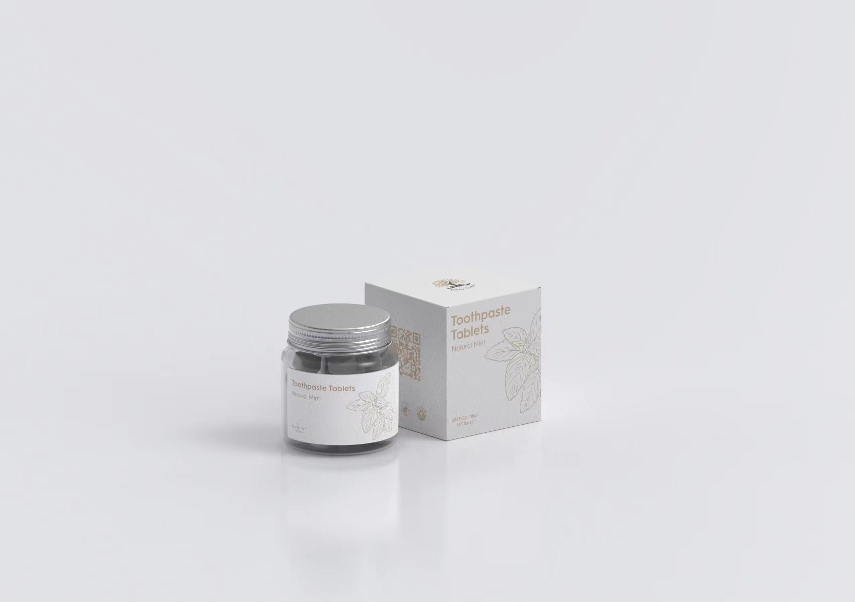 DG11-014 30 comprimés de dentifrice/bain de bouche en flacon de verre