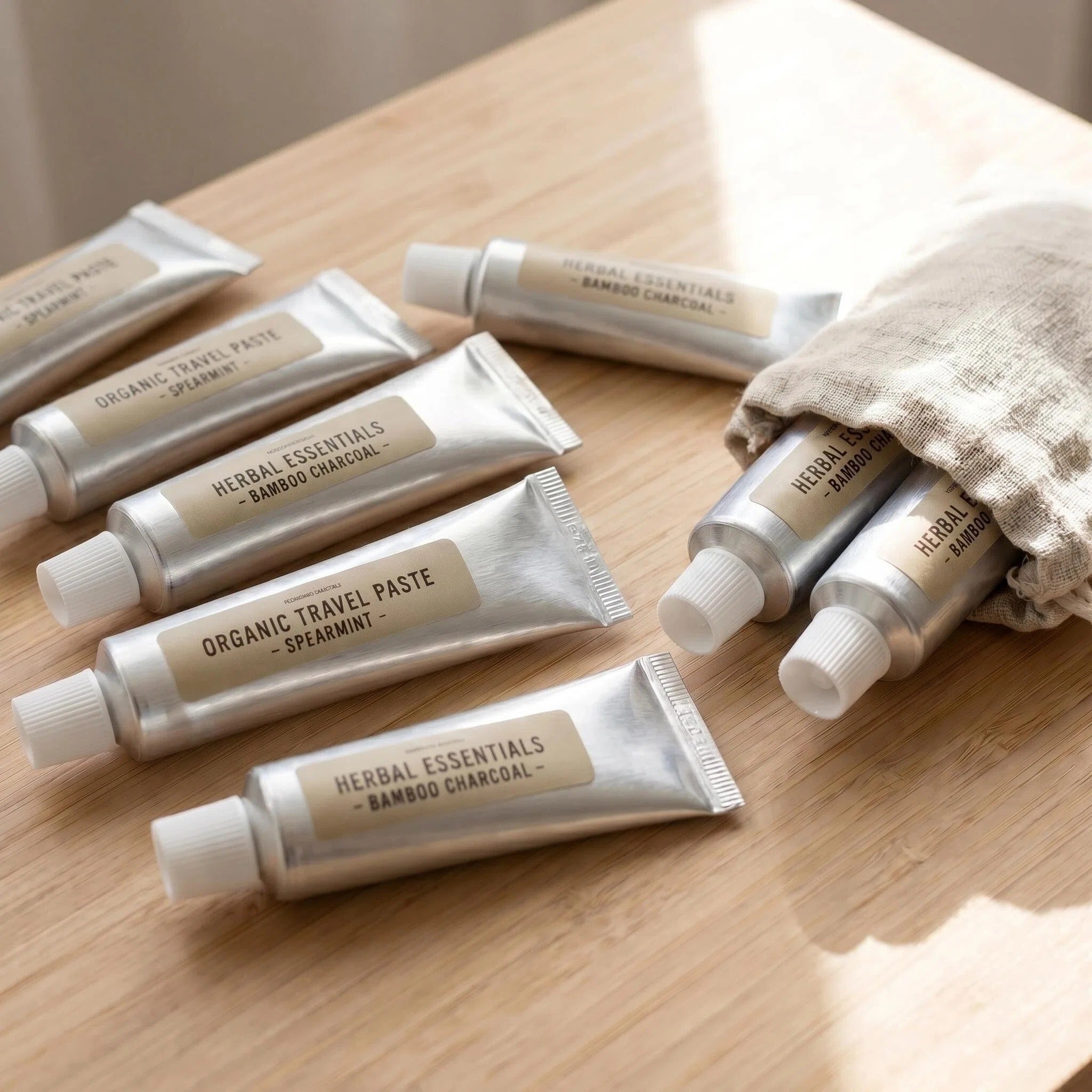 Fourniture d'hôtel de luxe, tube en métal 100 %, dentifrice aux herbes naturelles