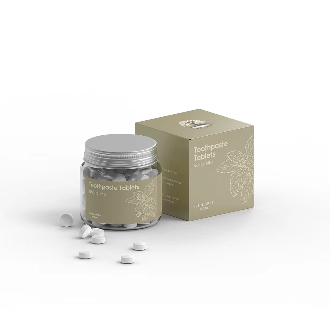 DG11-014 30 comprimés de dentifrice/bain de bouche en flacon de verre